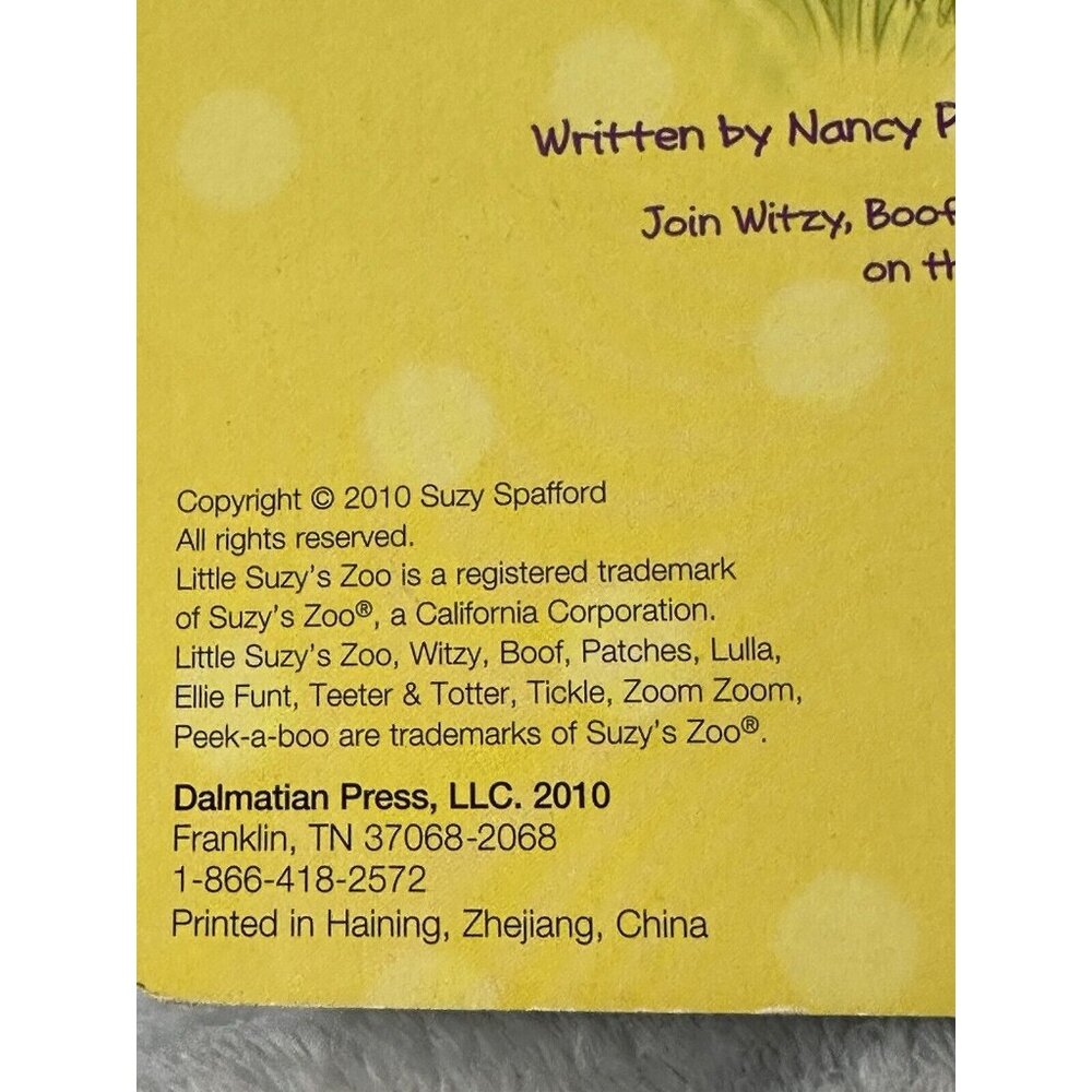 Little Suzy's Zoo by Nancy Parent Who's Laughing? Board Book 2010 Hardcover - Picture 9 of 11